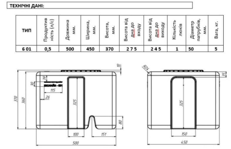 Жироуловитель под мойку Эколайн-601 60 л (10851) - фото 3