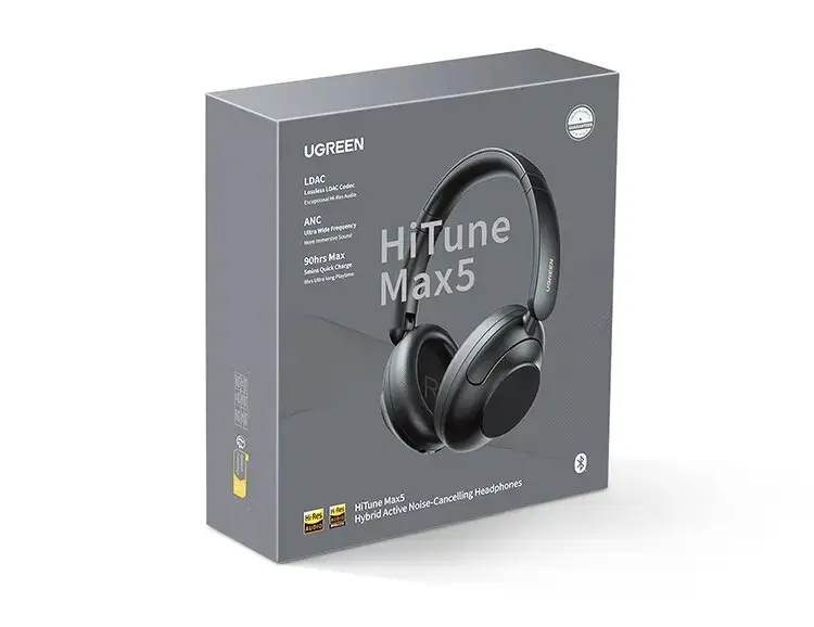 Навушники бездротові UGREEN HP202 HiTune Max5 Hybrid ANC Чорний (25255) Навушники бездротові UGREEN HP202 HiTune Max5 Hybrid ANC Чорний (25255)