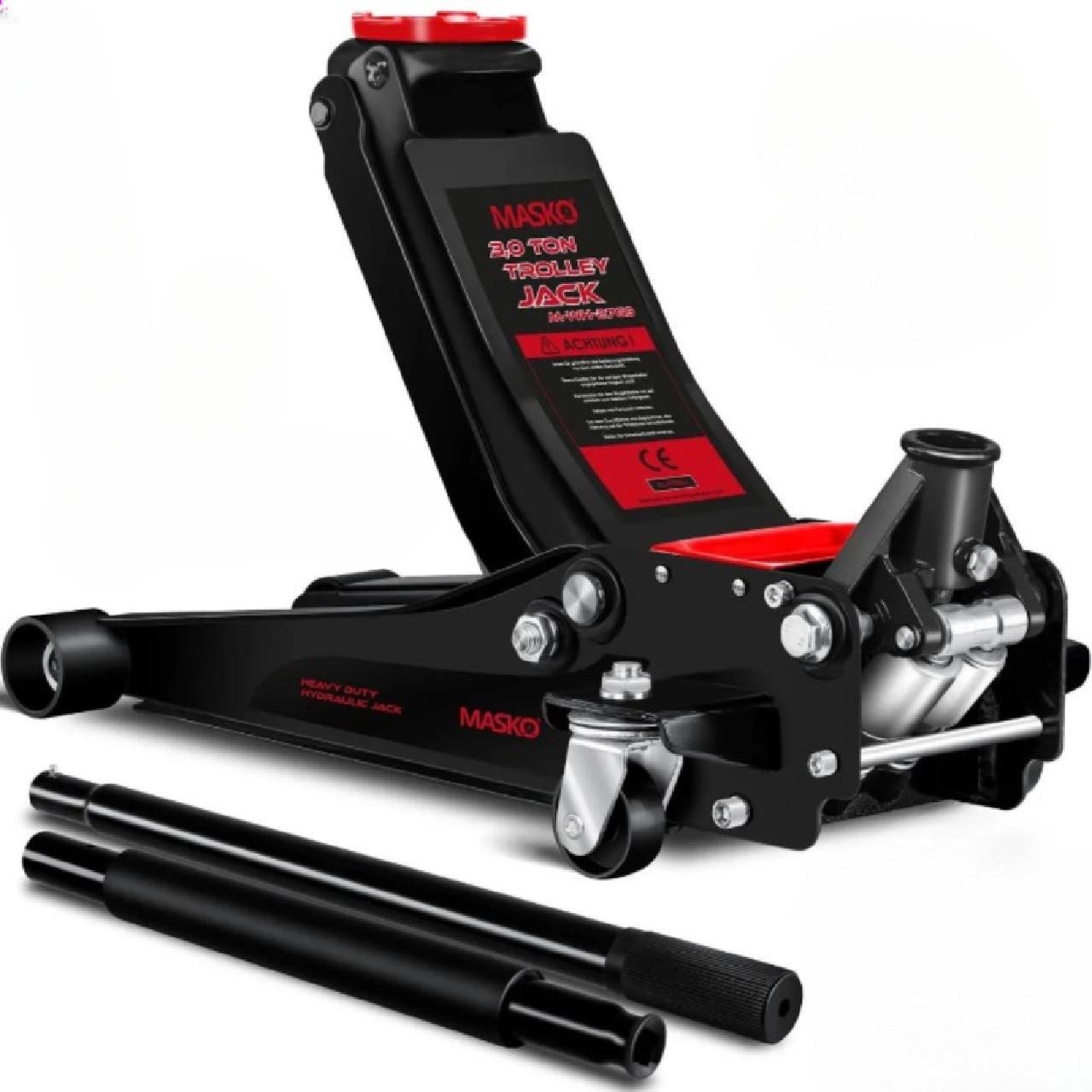 Домкрат гидравлический автомобильный MASKO с маневровым домкратом 3 т Черный - фото 1 Домкрат гидравлический автомобильный MASKO с маневровым домкратом 3 т Черный - фото 1