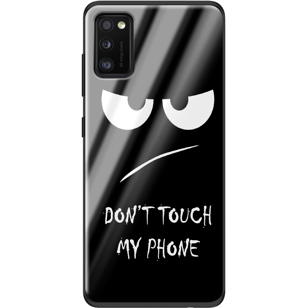 Чехол Boxface Samsung A415 Galaxy A41 Don't Touch my Phone Черный силикон со стеклом (39755-up535-40092)