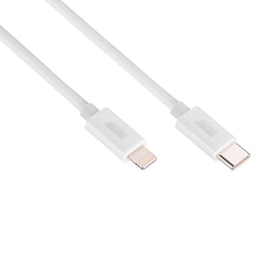 Кабель 2E Glow USB-C-Lightning 1 м Белый (2E-CCCL-WH) - фото 2