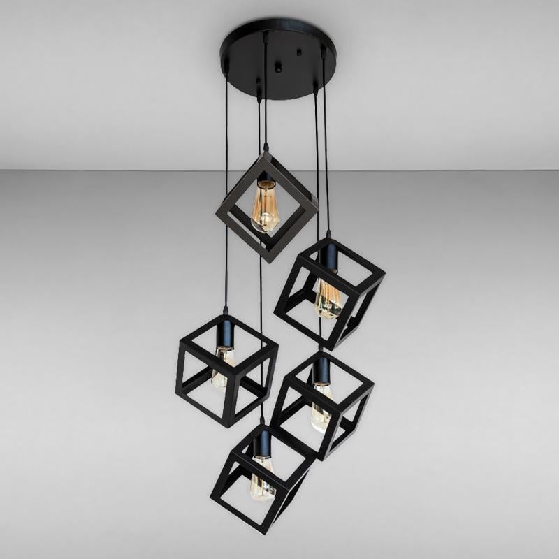 Люстра підвісна Light House LS-17198F-5 300 Чорний