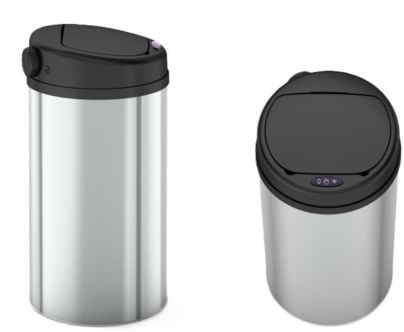 Ведро для мусора MIXXUS Premium Ellipse-TC0109 сенсорное 9 л Хром/Черный (OL-MI7083) - фото 4 Ведро для мусора MIXXUS Premium Ellipse-TC0109 сенсорное 9 л Хром/Черный (OL-MI7083) - фото 4