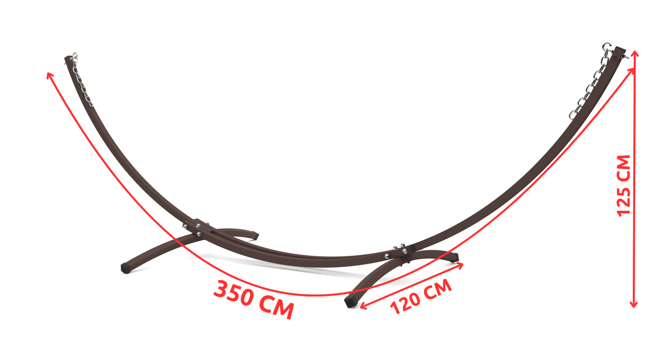 Стойка для двухместного гамака WCG металлическая с креплением для дома/дачи/сада Коричневый (WCGR-BR1) - фото 12