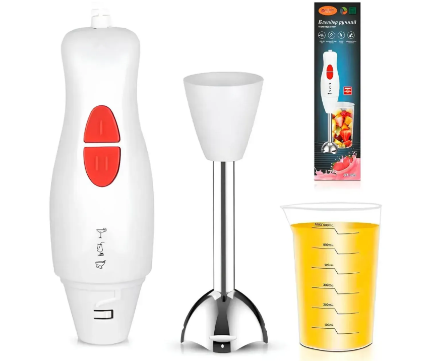 Блендер ручний BITEK BT-323 2 швидкості 300 Вт Білий (2762070122)