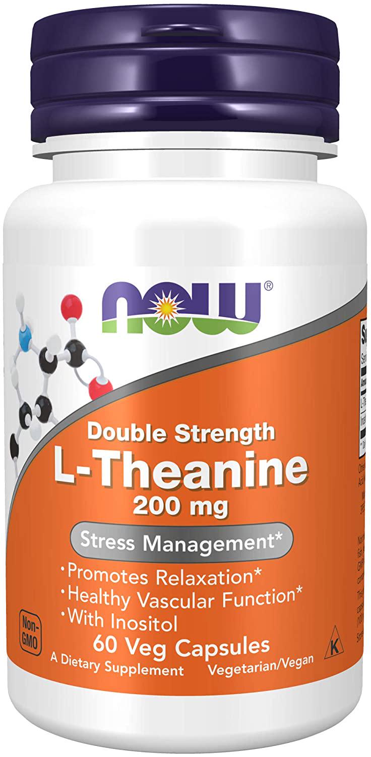 Теанін L NOW L-Theanine 200 mg 60 veg capsules