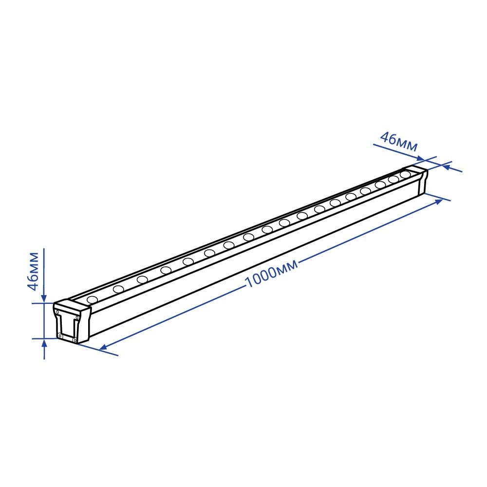 Прожектор светодиодный линейный Feron LL-889 архитектурный 18W Металлик - фото 2