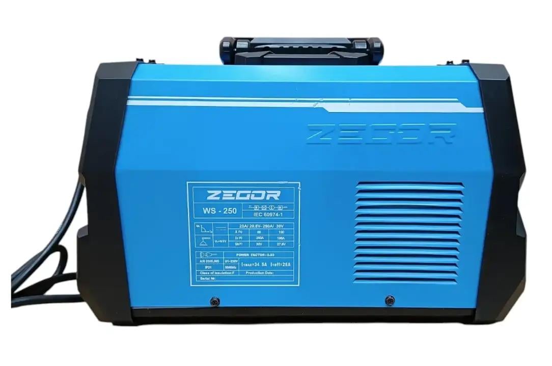 Інверторний апарат аргонодугового зварювання Zegor WS-250/IGBT/5,3 кВт/MMA TIG зварювання - фото 5 Інверторний апарат аргонодугового зварювання Zegor WS-250/IGBT/5,3 кВт/MMA TIG зварювання - фото 5