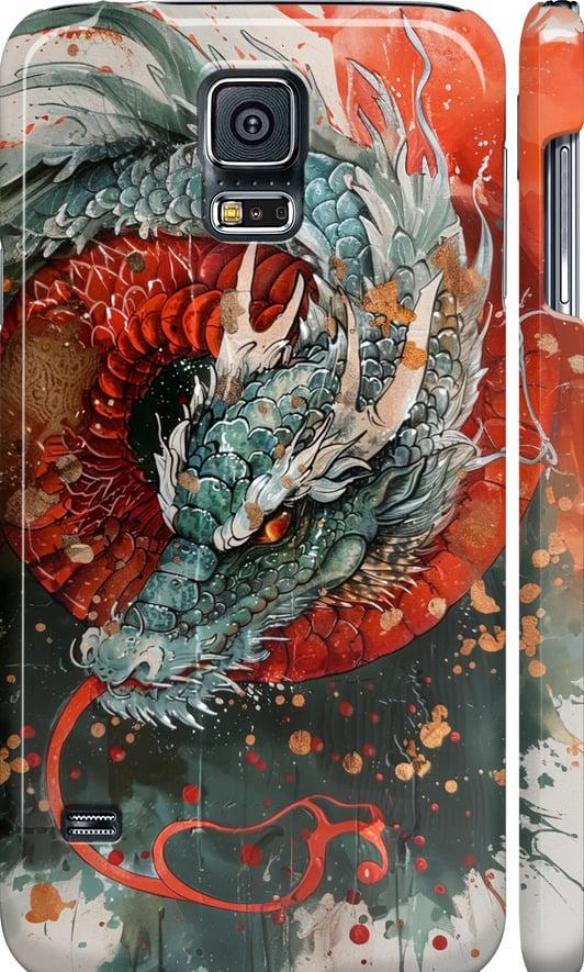 Чехол на Samsung Galaxy S5 g900h Стихия огня (6101m-24-42517)