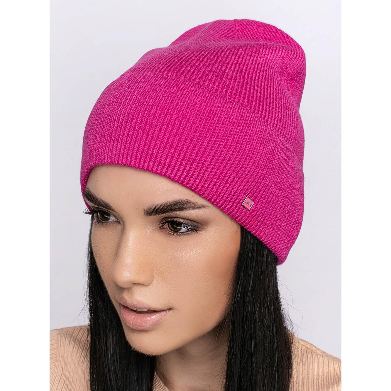 Шапка женская вискозная Leks Банер one size Малиновый