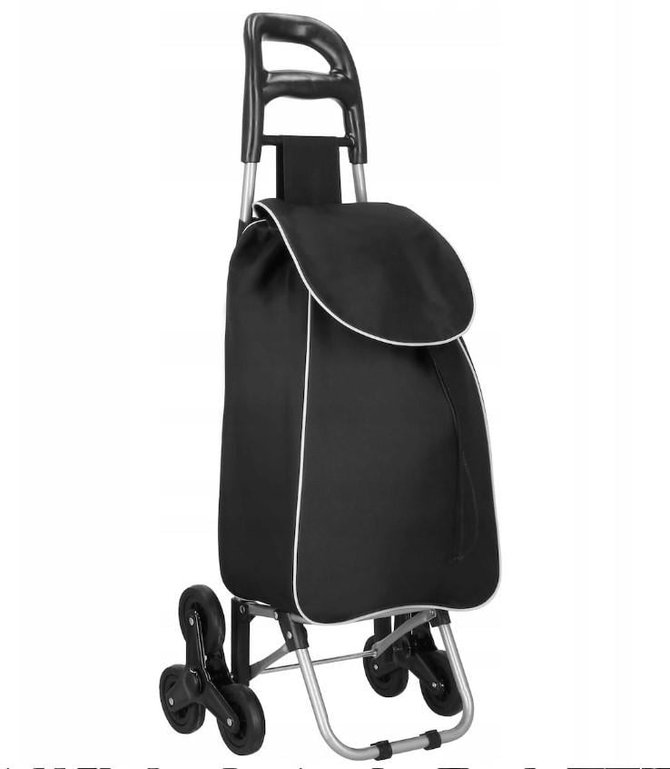 Сумка господарська для покупок з потрійними колесами Чорний