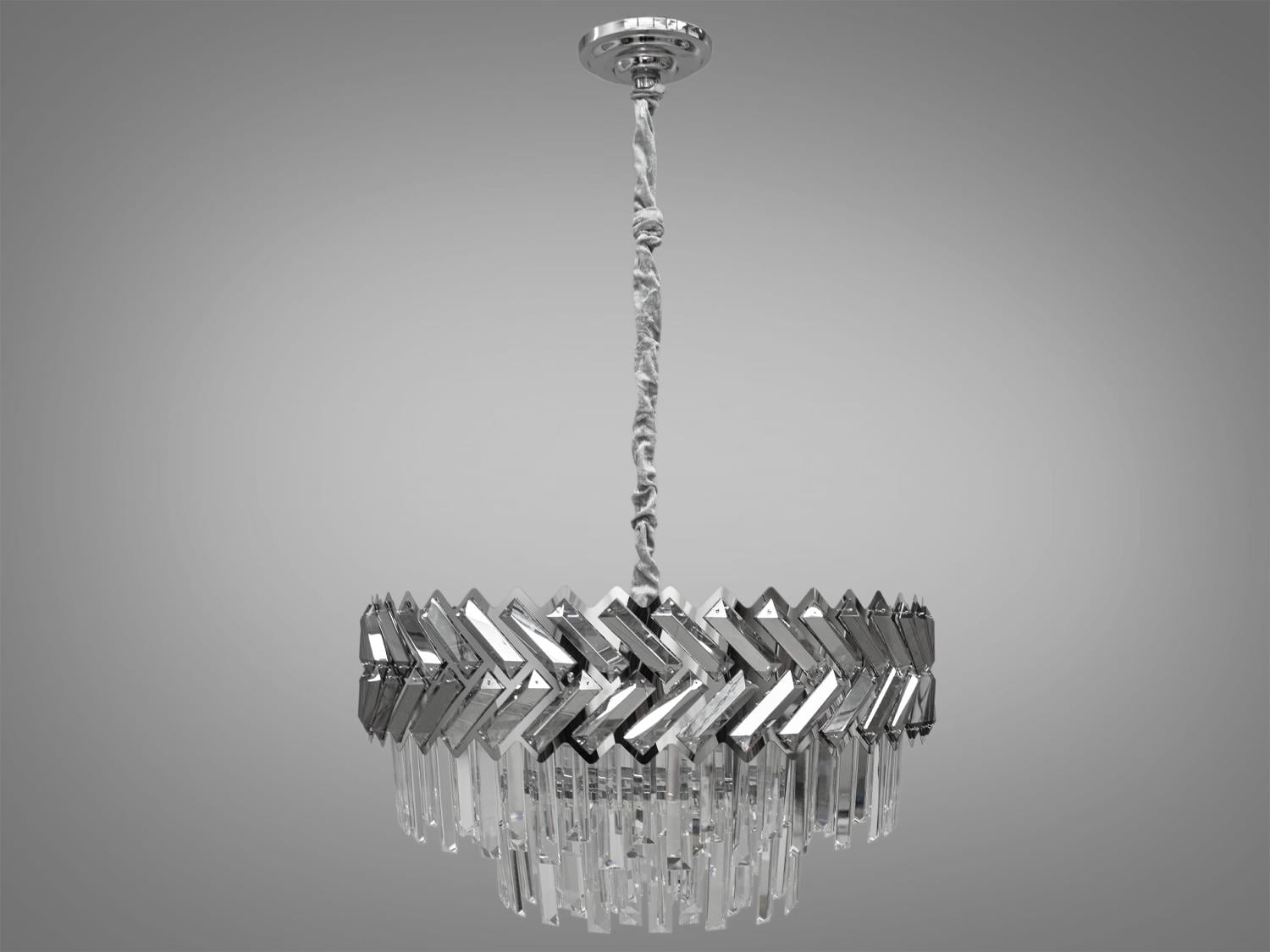 Люстра хрустальная подвесная 40 Вт Хром (82825-600HR) Люстра хрустальная подвесная 40 Вт Хром (82825-600HR)