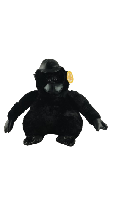 Мягкая игрушка Обезьяна Горилла в шляпе 30 см Черный (000018)