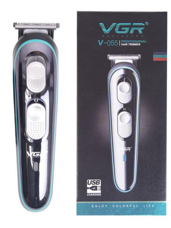 Машинка для стрижки VGR V-055 аккумуляторная 10 Вт 500 мАч с насадками Черный (2390000057)