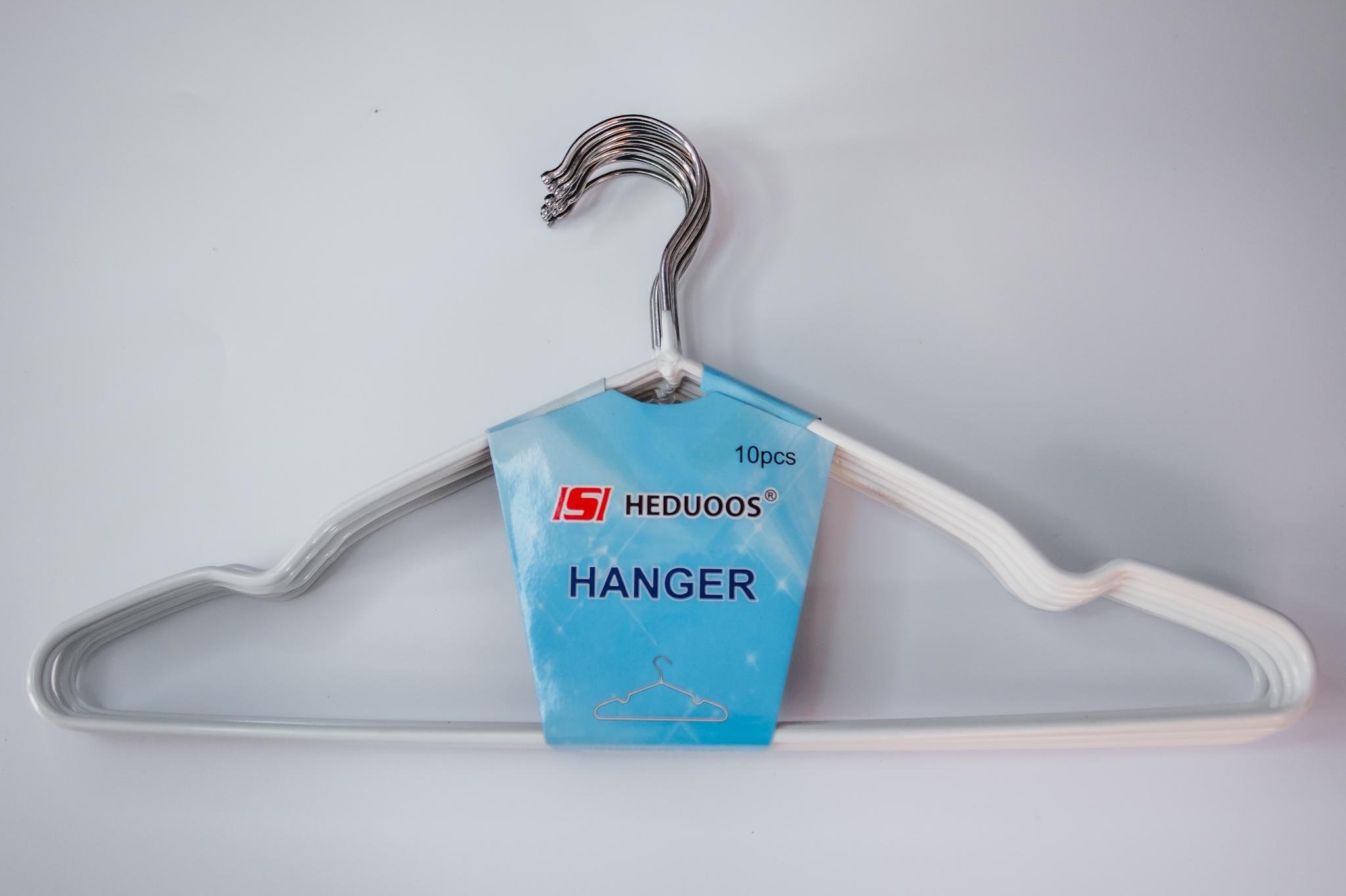 Вішалка металева в силіконовому покритті 40 см 10 шт. Білий