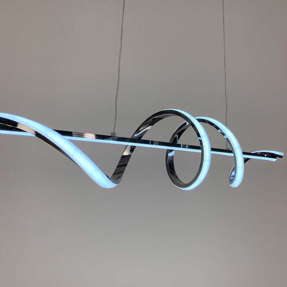 Люстра видовжена Wave 100 см Срібний (K 23-1000 CH) - фото 3