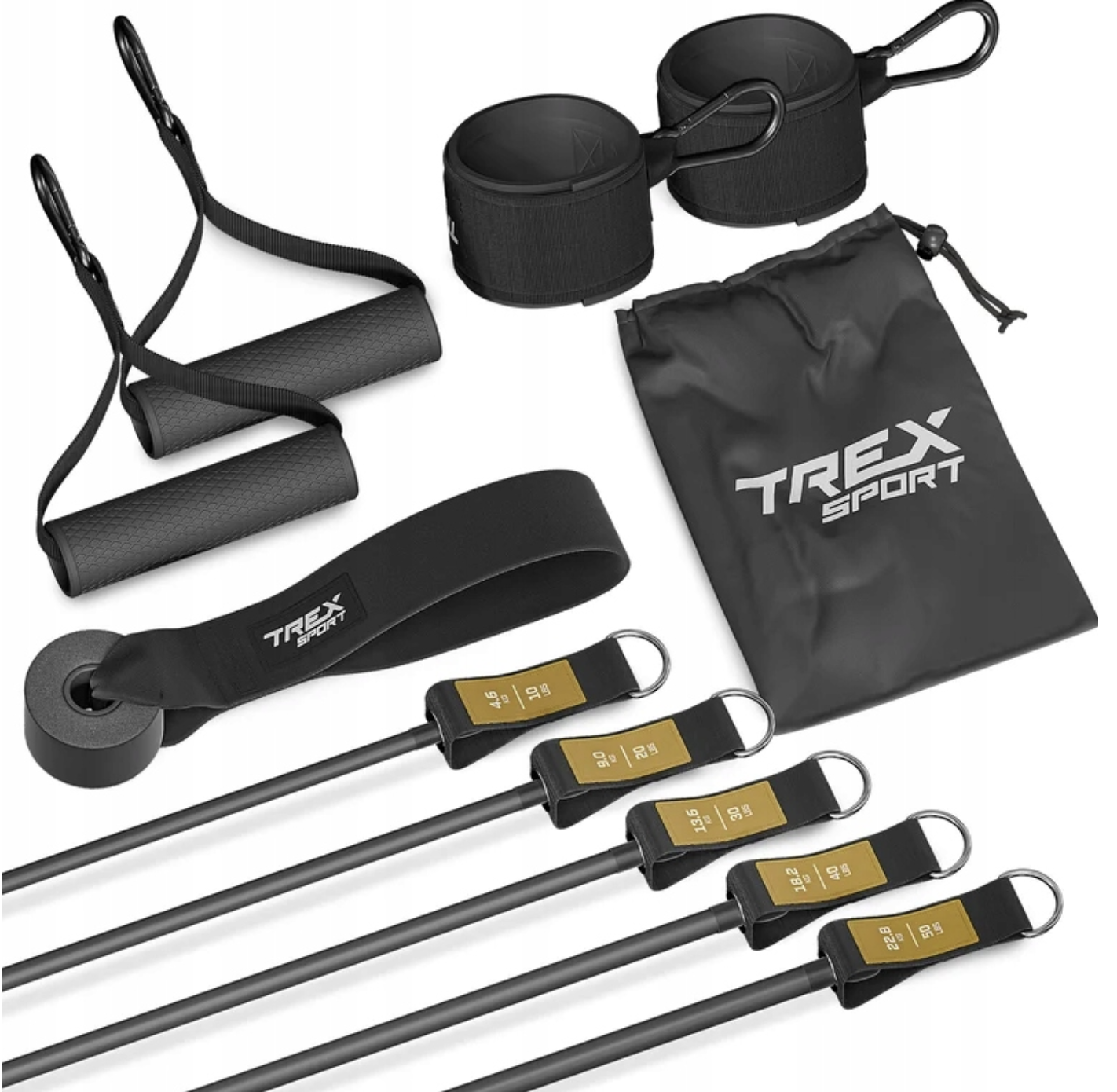 Набор резинок с эспандерами Trex Sport TX-050TS Черный (4419) Набор резинок с эспандерами Trex Sport TX-050TS Черный (4419)