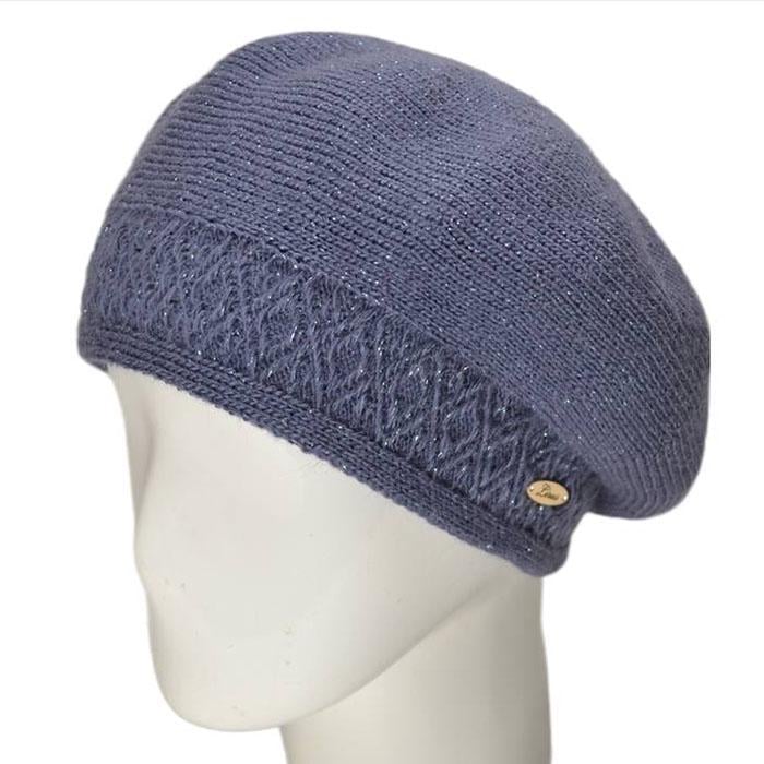 Берет женский Lirus Рина двойной полушерстяной Джинсовый (111679)
