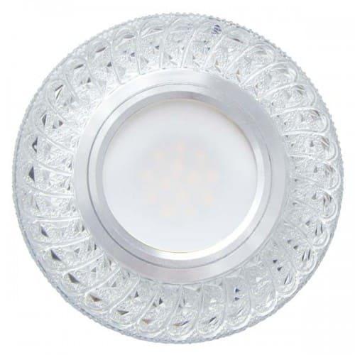 Точковий світильник врізний Feron із підсвіткою 7057 MR16 GU5.3 50w круг Прозорий (11472)
