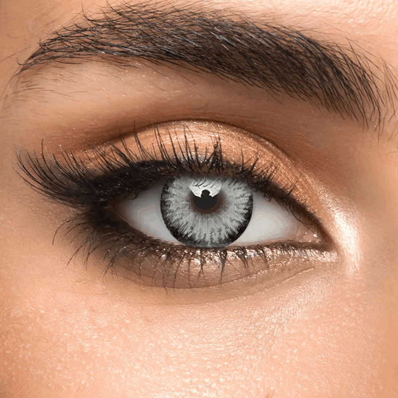 Контактные линзы серые Elite Lens Металлик +0,00 14,5 мм 2 шт. Серый (25906789)