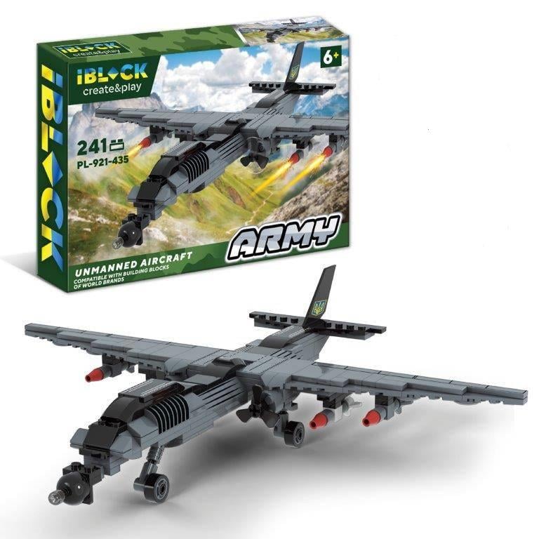 Конструктор детский Iblock БПЛА Штурмовик Unmanned Aircraft 241 деталей (PL-921-435)