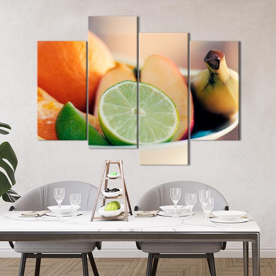 Настенний декор Половинка лайма среди фруктов 111x81 см (A452-2)