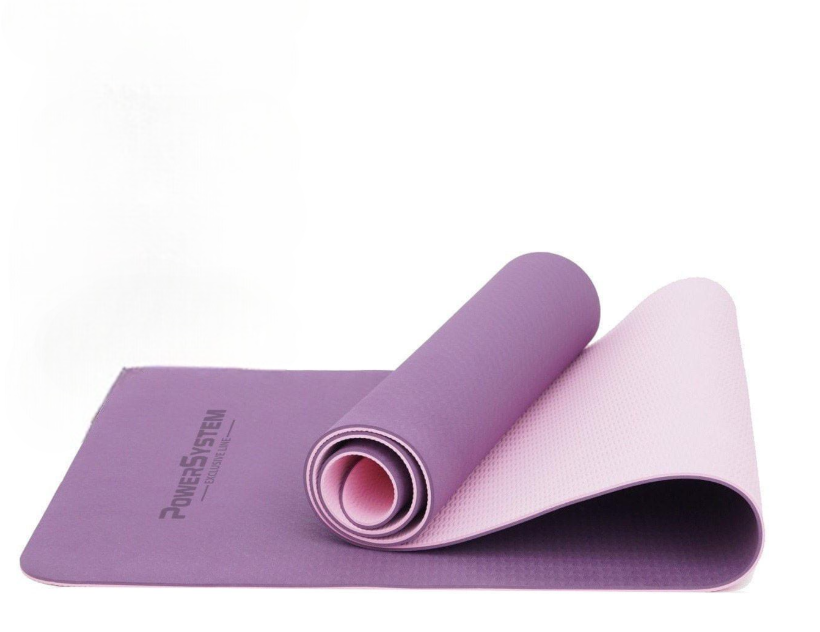 Килимок для йоги та фітнесу Power System PS-4060 TPE Yoga Mat Premium 183х61х0,6 см Purple (3019793107)