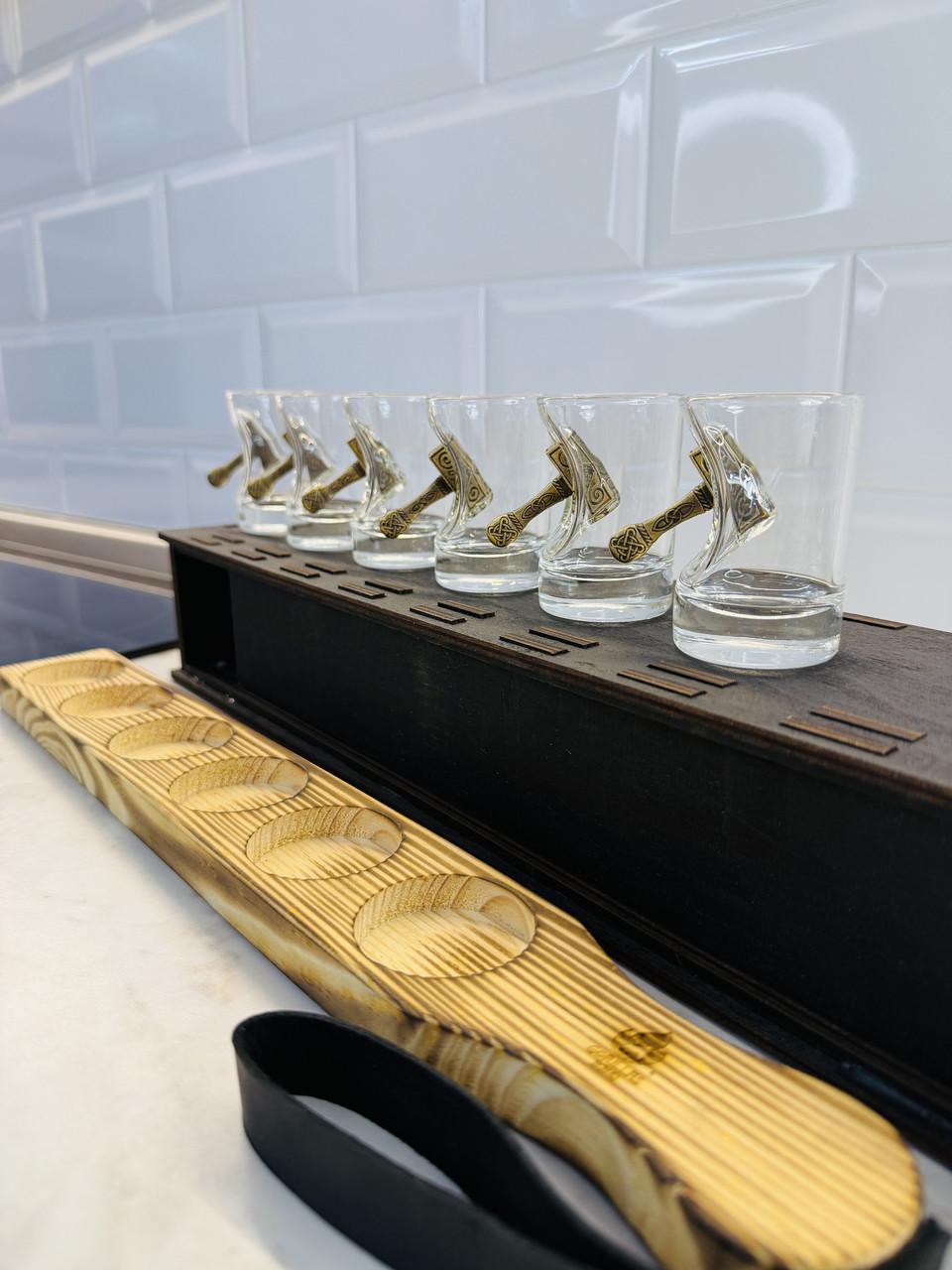 Рюмки Gorillas BBQ Молот с подставкой в ​​коробке 6 шт. (GL10)