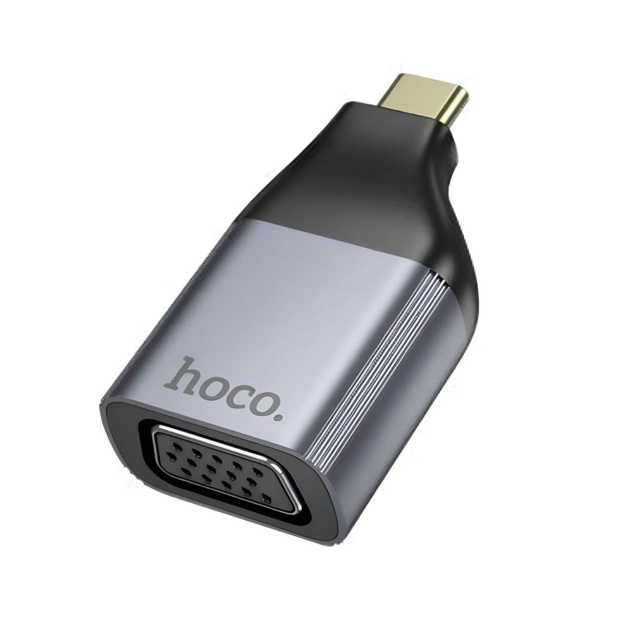 Перехідник Hoco UA34 USB-C/VGA алюміній і ABS-пластик/підтримка 2K