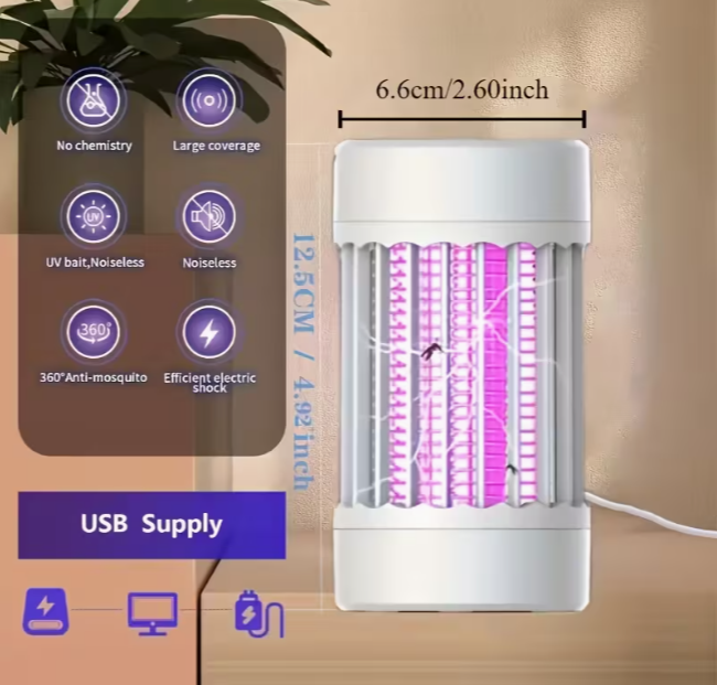 Лампа пастка для комарів 5W від USB | знищувач комах | UKC Mosquito Killer Lamp - фото 9 Лампа пастка для комарів 5W від USB | знищувач комах | UKC Mosquito Killer Lamp - фото 9
