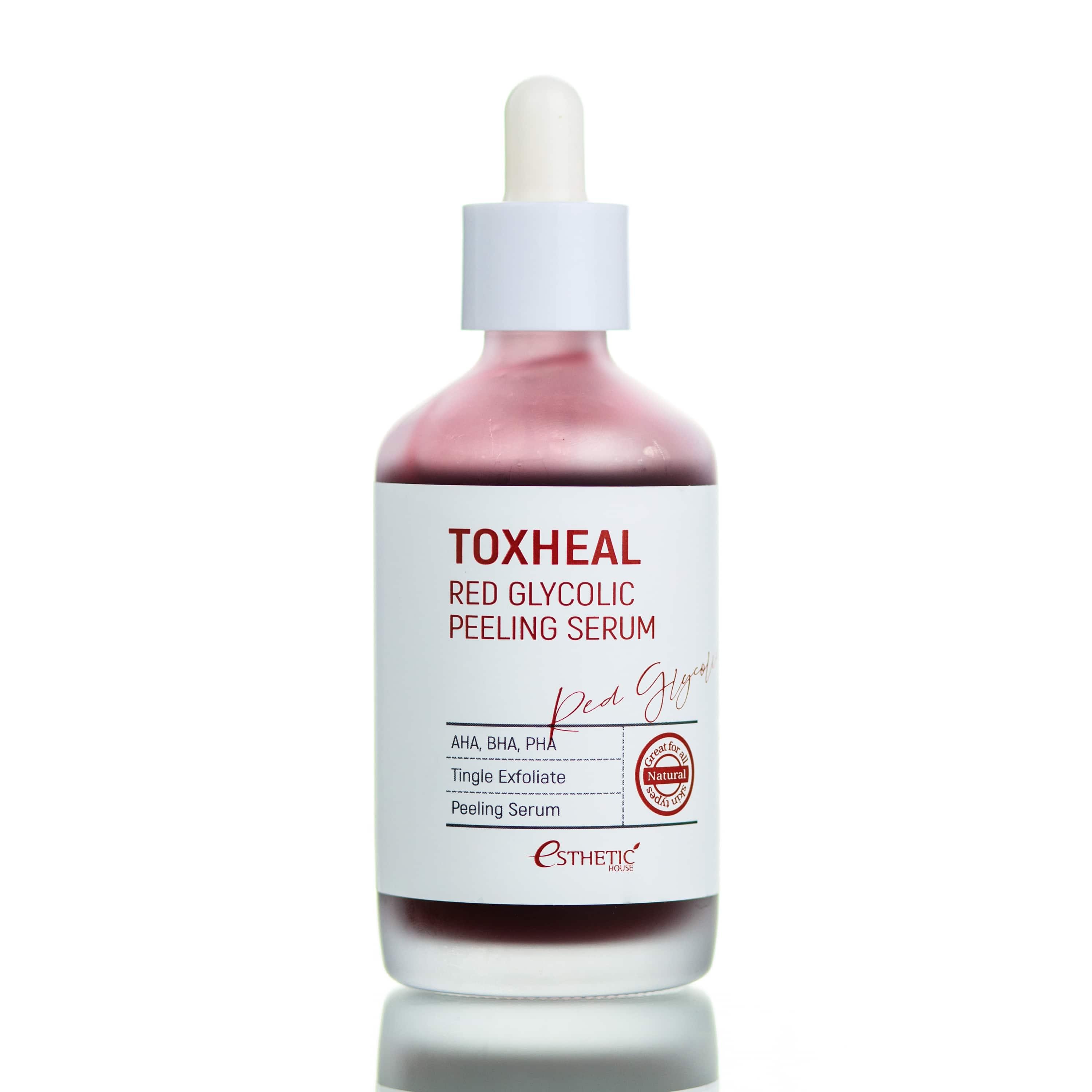 Пілінг-сироватка з гліколієвою кислотою Esthetic House Toxheal Red Glycolic Peeling Serum 100 мл - фото 1