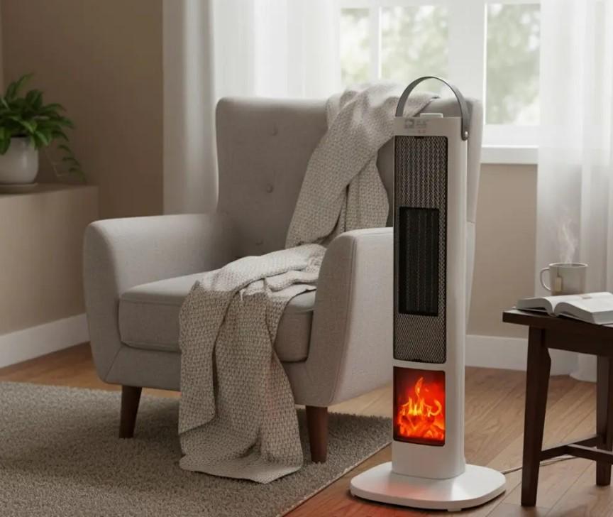 Тепловентилятор портативный Portable Fan Heater HQ30 3 режима и вентиляция 750/1500/2000 Вт (2104618791) - фото 8