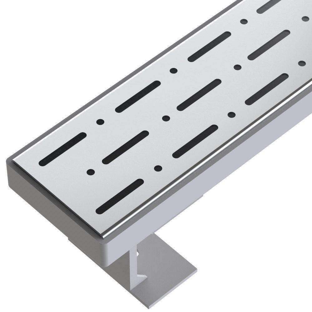Душевой канал с горизонтальным фланцем Maxiflow Standart Line 80 см Дождь 4022.TY050K.080.1