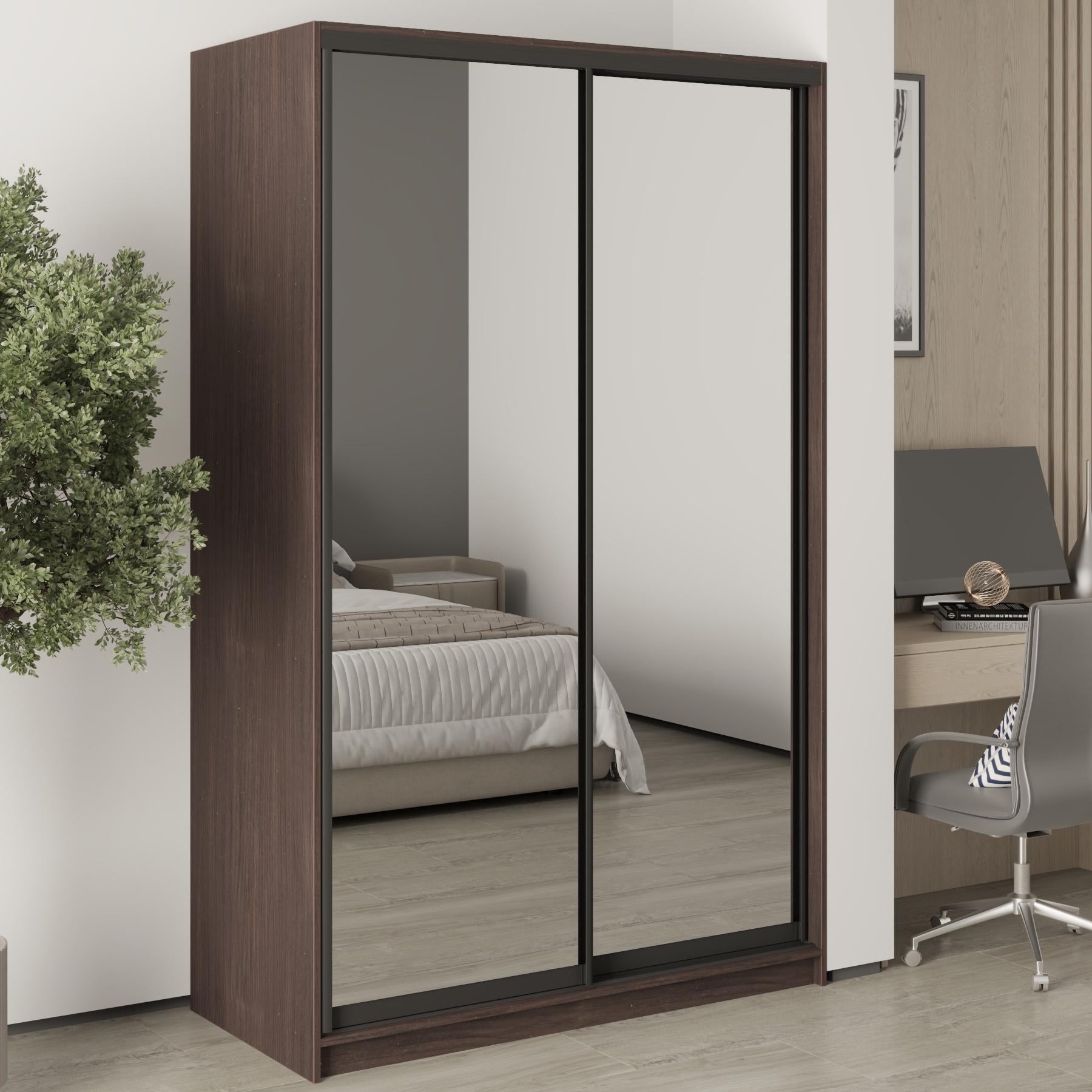 Шкаф-купе двухдверный MebelStar Стандарт BG 2 зеркала 130x45x210 см Дуб ристрето (MBS-11185) Шкаф-купе двухдверный MebelStar Стандарт BG 2 зеркала 130x45x210 см Дуб ристрето (MBS-11185)