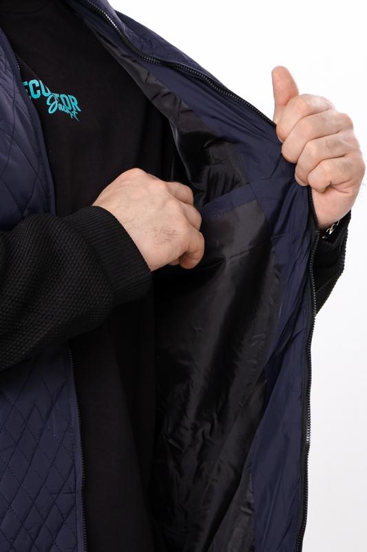 Куртка демісезонна чоловіча з відстібним капюшоном та кишенями Носи Своє XXL Темно-синій (14282) - фото 2 Куртка демісезонна чоловіча з відстібним капюшоном та кишенями Носи Своє XXL Темно-синій (14282) - фото 2