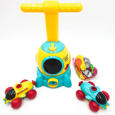 Набор машинок с насосом и надувными шариками Воздушные Гонки JIA TOY Air Car HX1810-5 Разноцветный