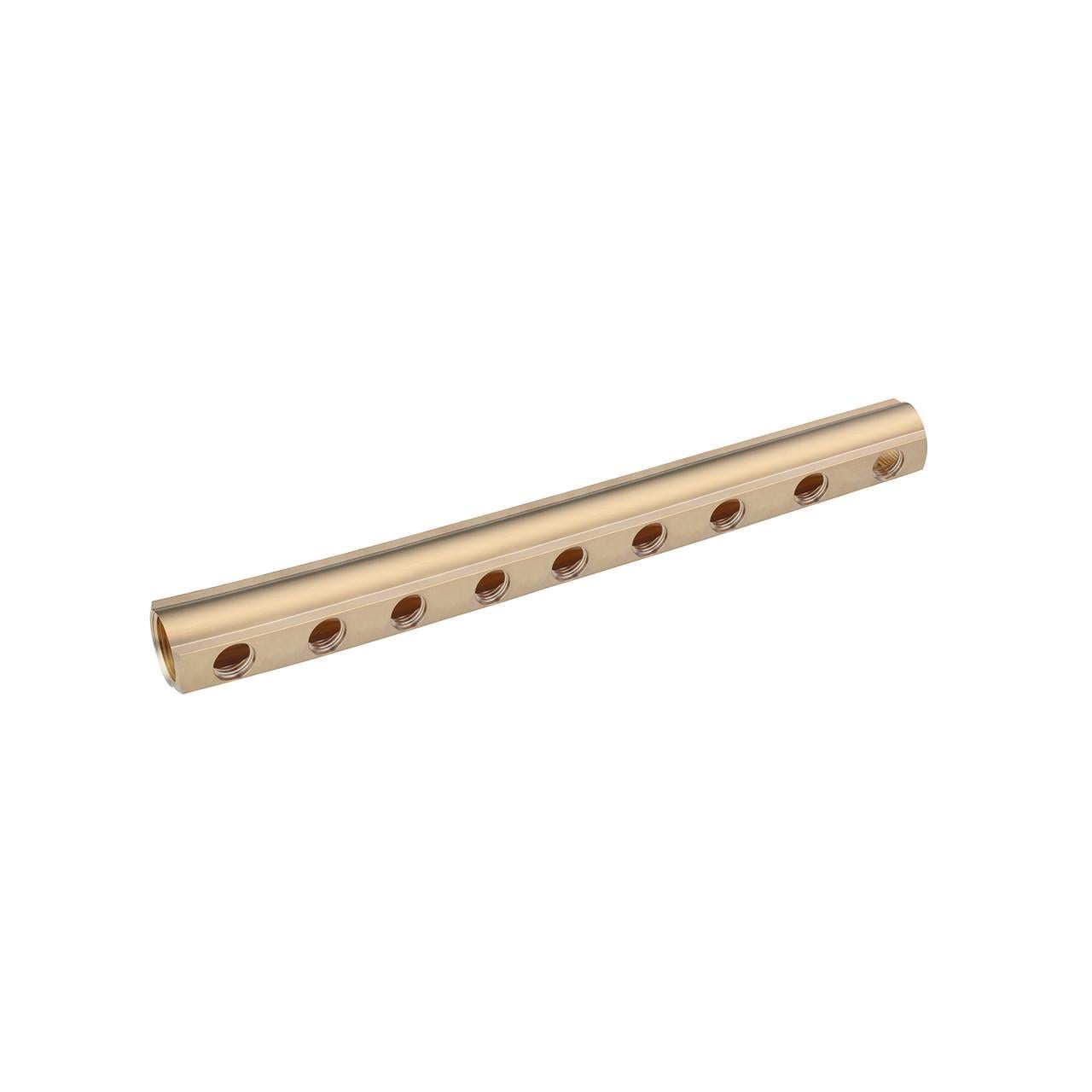 Коллектор балка Karro на 9 выходов 1"x1/2" РО латунный KR-2001