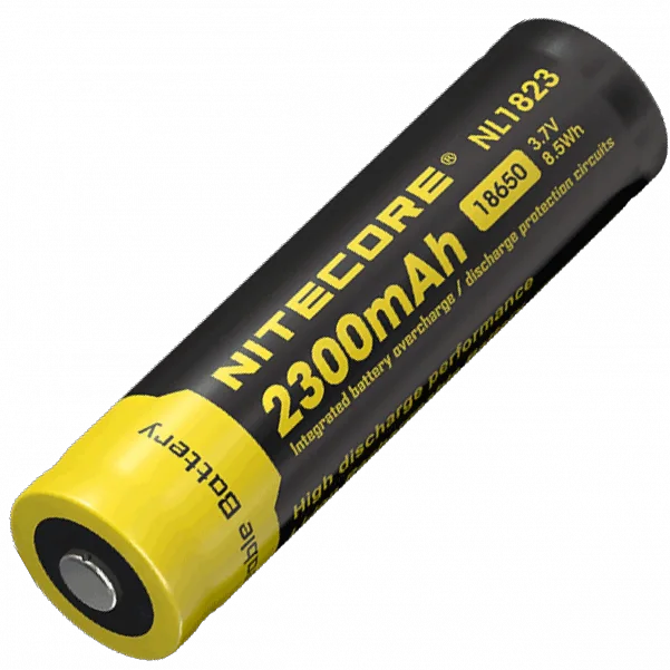 Аккумулятор защищенный Nitecore 18650 NL1823 Li-Ion 2300 mAh 3,7V Черно-желтый (23929141)
