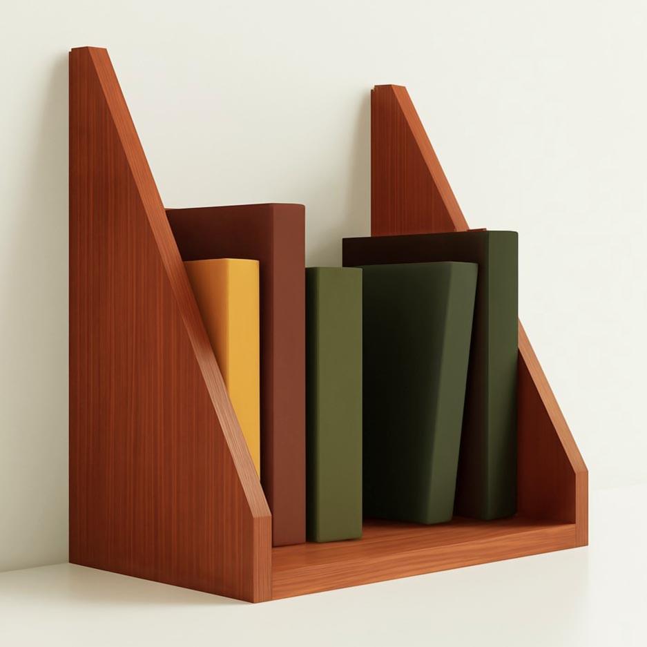 Полка книжная настольная из дерева Ринтос Охра (КПА-010704)