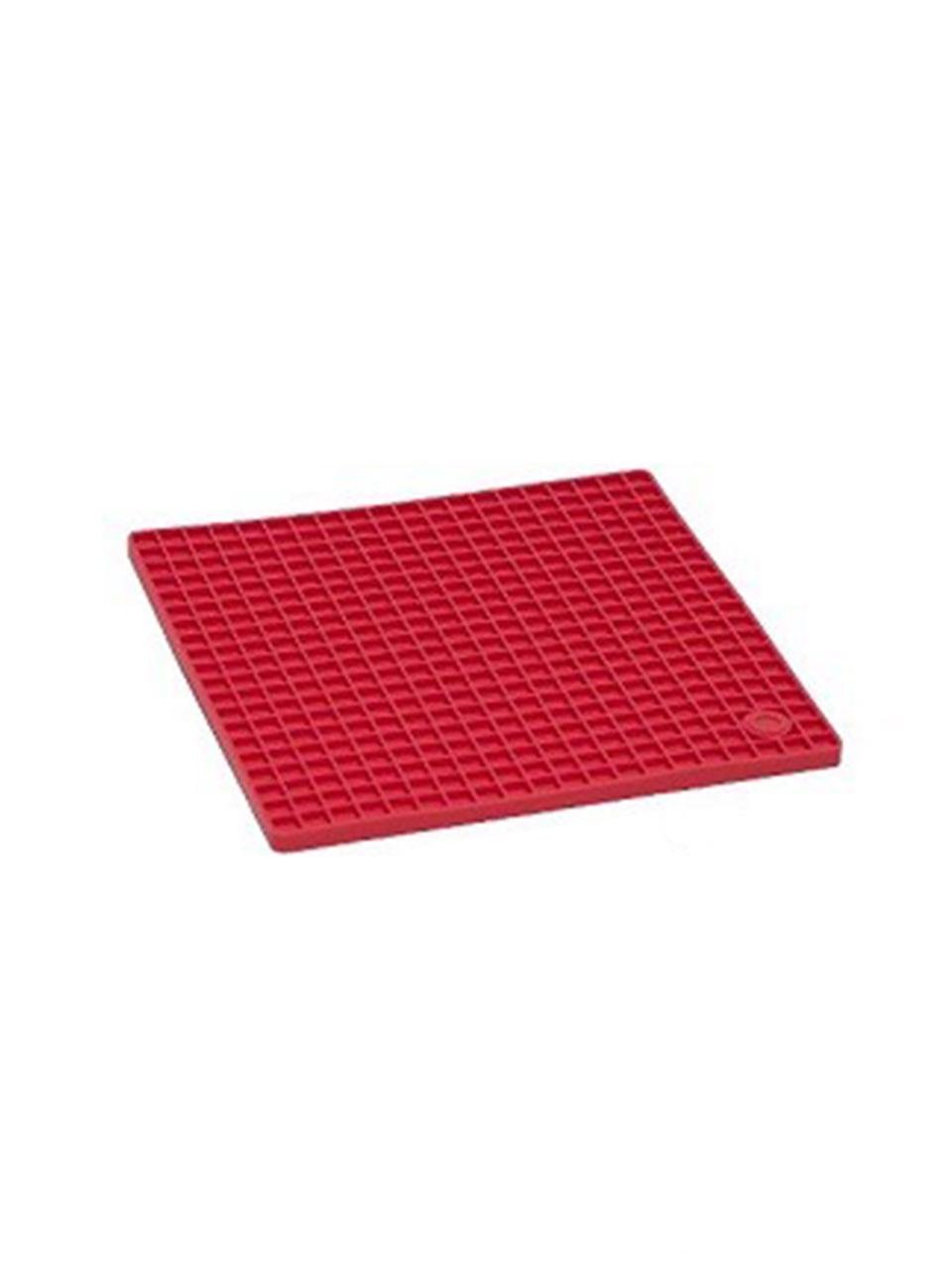 Підставка під гаряче Laska квадратна силіконова 17х17 см Червоний (241421)