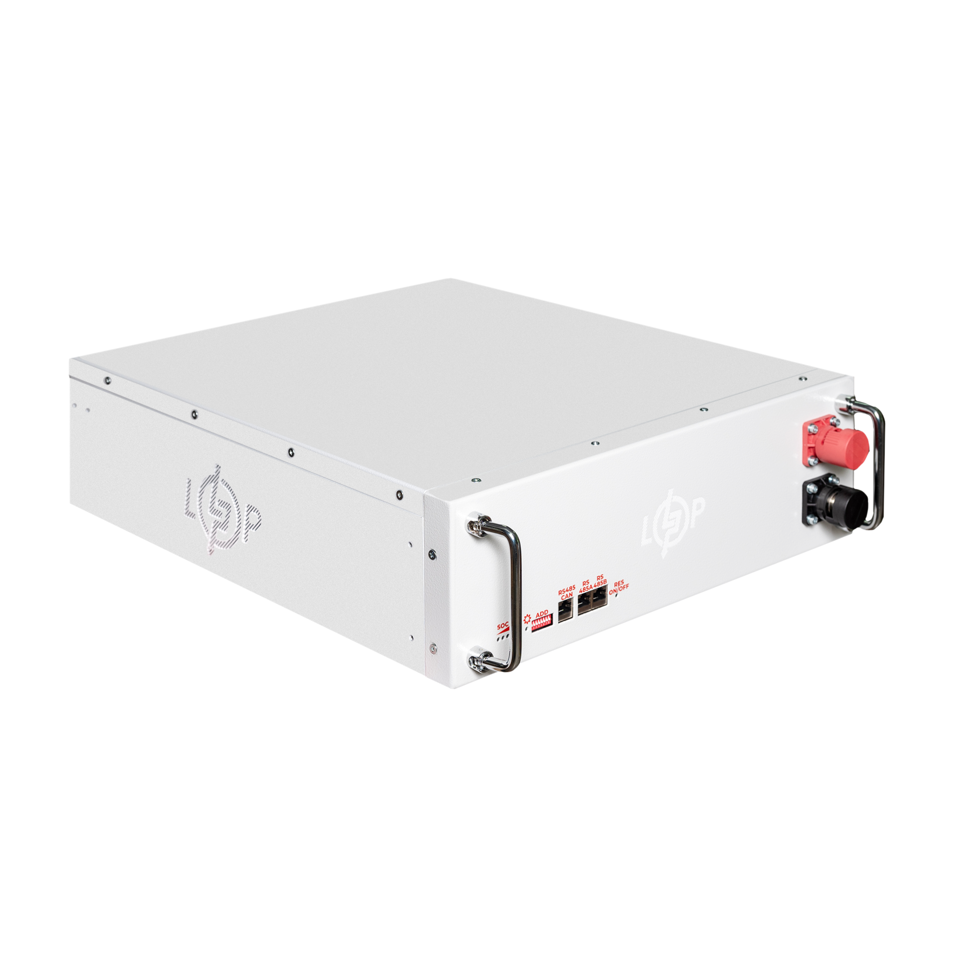 Акумулятор LogicPower LP LiFePO4 51,2V-100 Ah 5120Wh BMS SP 100A/50А RM RS485/CAN LCD WH (26453536) - фото 3 Акумулятор LogicPower LP LiFePO4 51,2V-100 Ah 5120Wh BMS SP 100A/50А RM RS485/CAN LCD WH (26453536) - фото 3