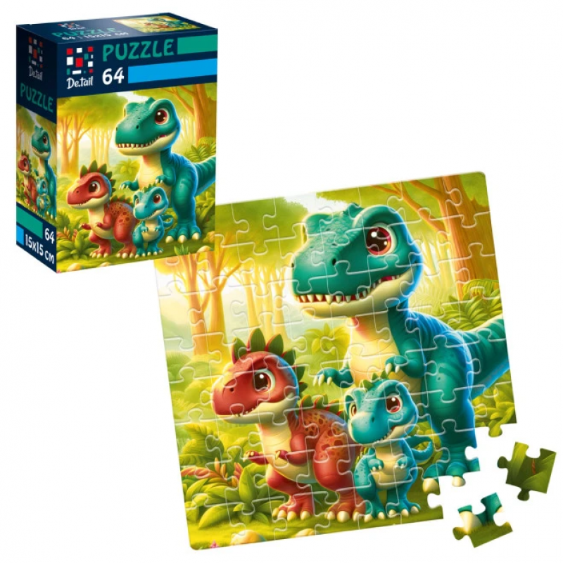 Пазлы Vladi Toys Веселые динозаврики 64 детали (DT1234-21)