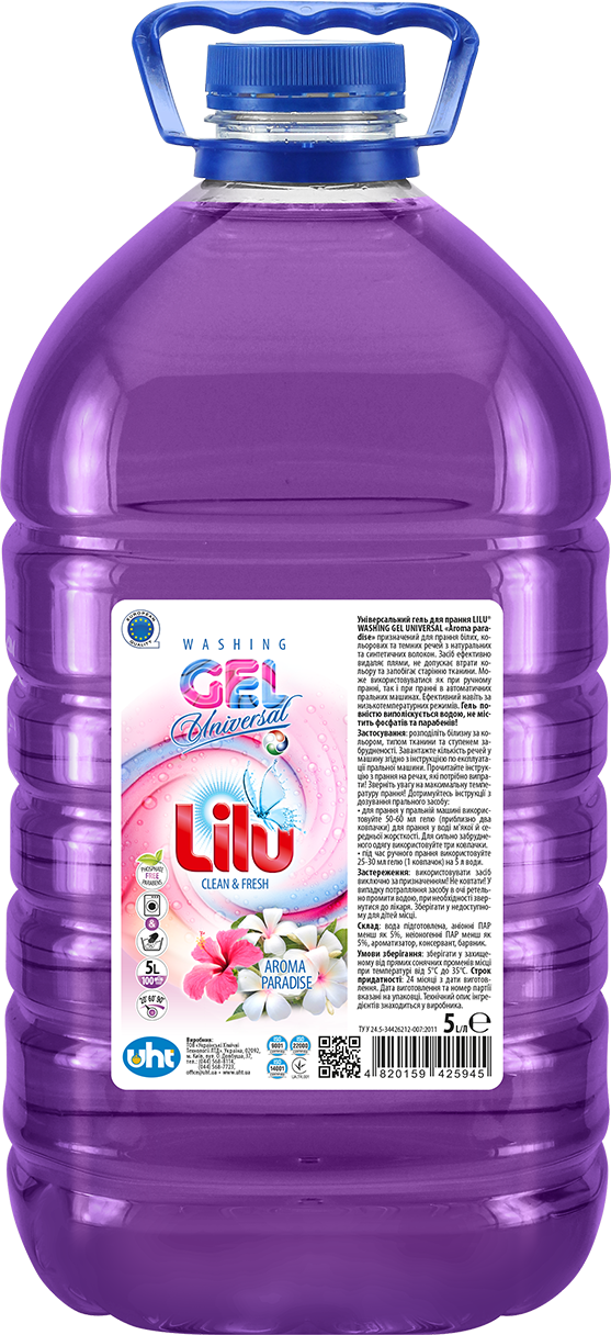 Гель для стирки Lilu Washing gel Universal Aroma paradise ПЭТ 5 л (00000011427)