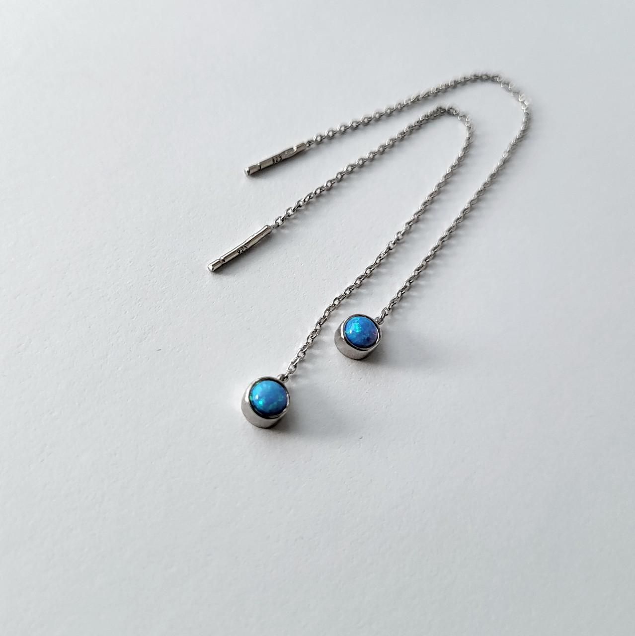 Серьги с голубым опалом серебро 925 пробы (с2опг/1362) Серьги с голубым опалом серебро 925 пробы (с2опг/1362)