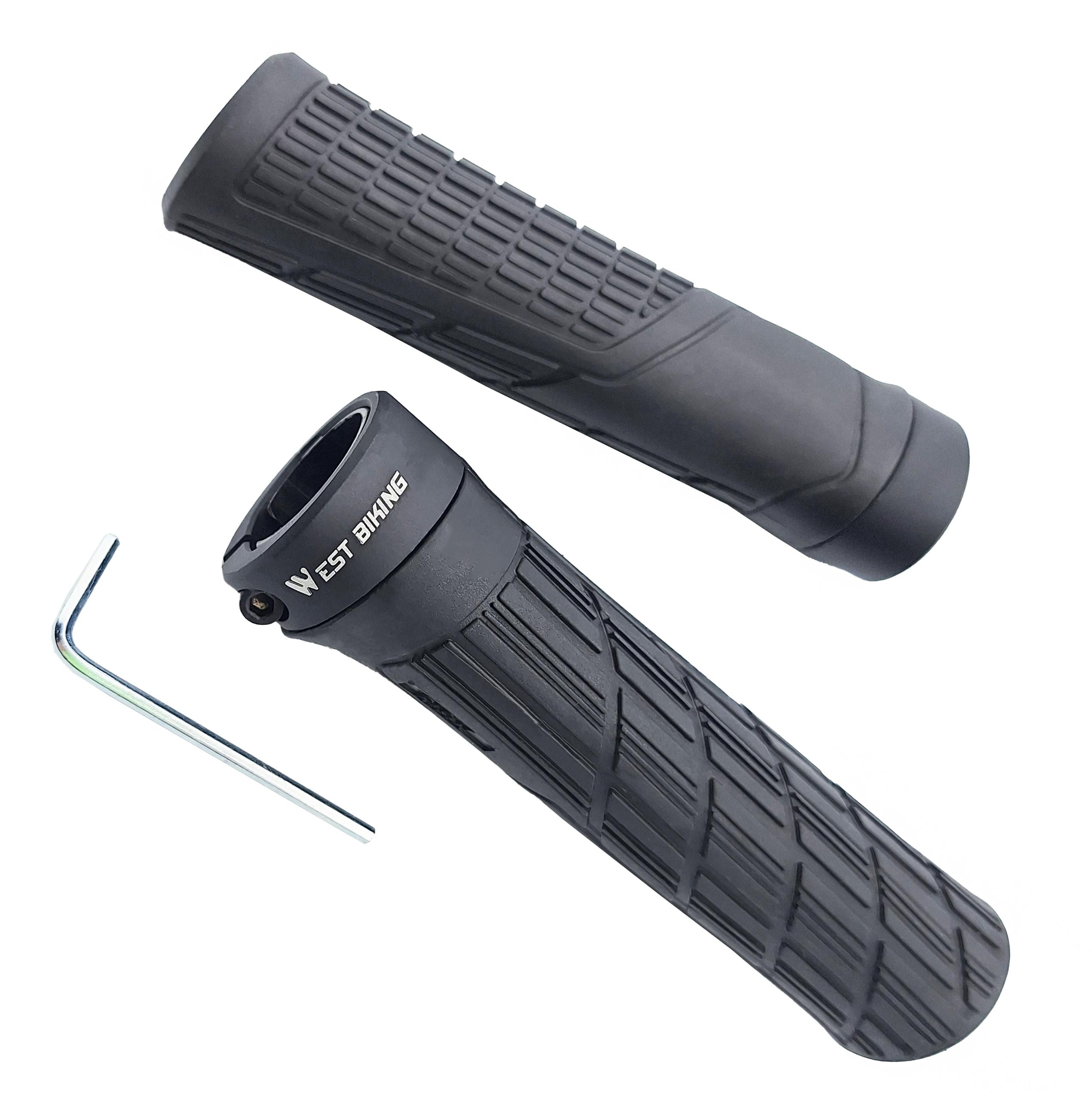 Грипсы West biking YP0804061 прямые 130 мм с алюминиевым замком Черный (G0000977)