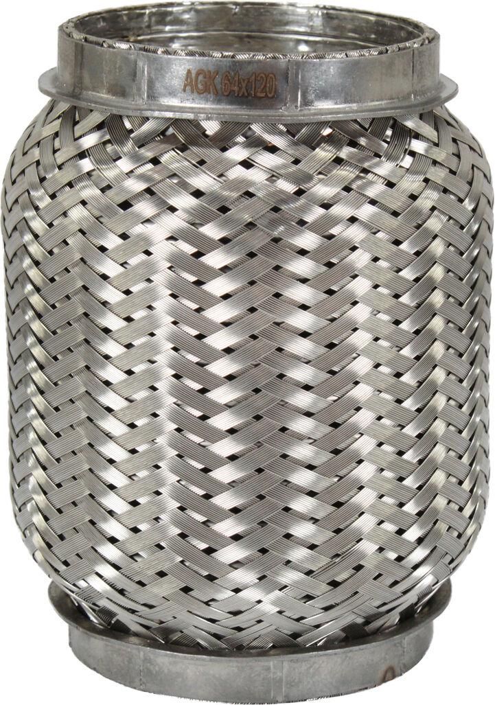 Гофра глушителя AGK Interlock 3-х шаровая короткий фланец 64х120 мм (i64120)