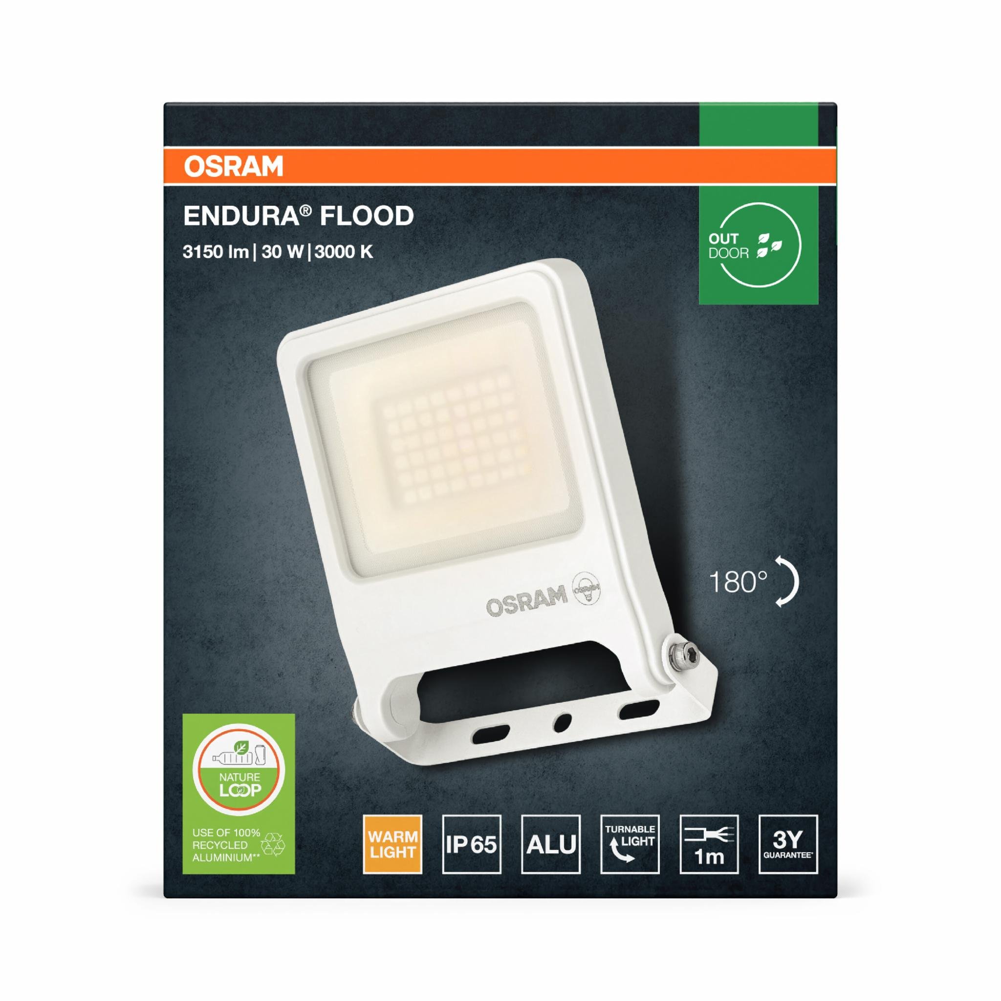 Светильник Osram ENDURA FLOOD 30W 230V 2700lm 3000K IP65 193x39x170 мм (4099854486500) - фото 9