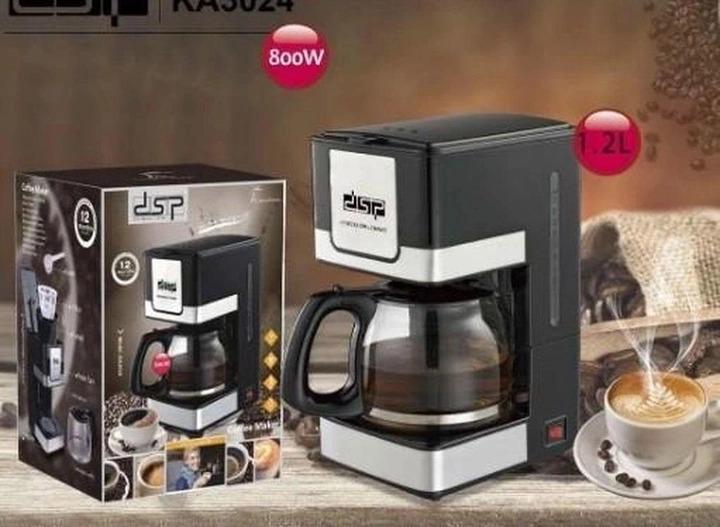 Кофеварка капельная DSP Kafe Filter KA3024 со стеклянной колбой 800 Вт Черный - фото 3