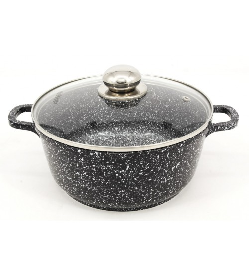 Кастрюля-казан A-plus 3,2 л 22 см с гранитным покрытием Черный (GR-05260) - фото 1 Кастрюля-казан A-plus 3,2 л 22 см с гранитным покрытием Черный (GR-05260) - фото 1