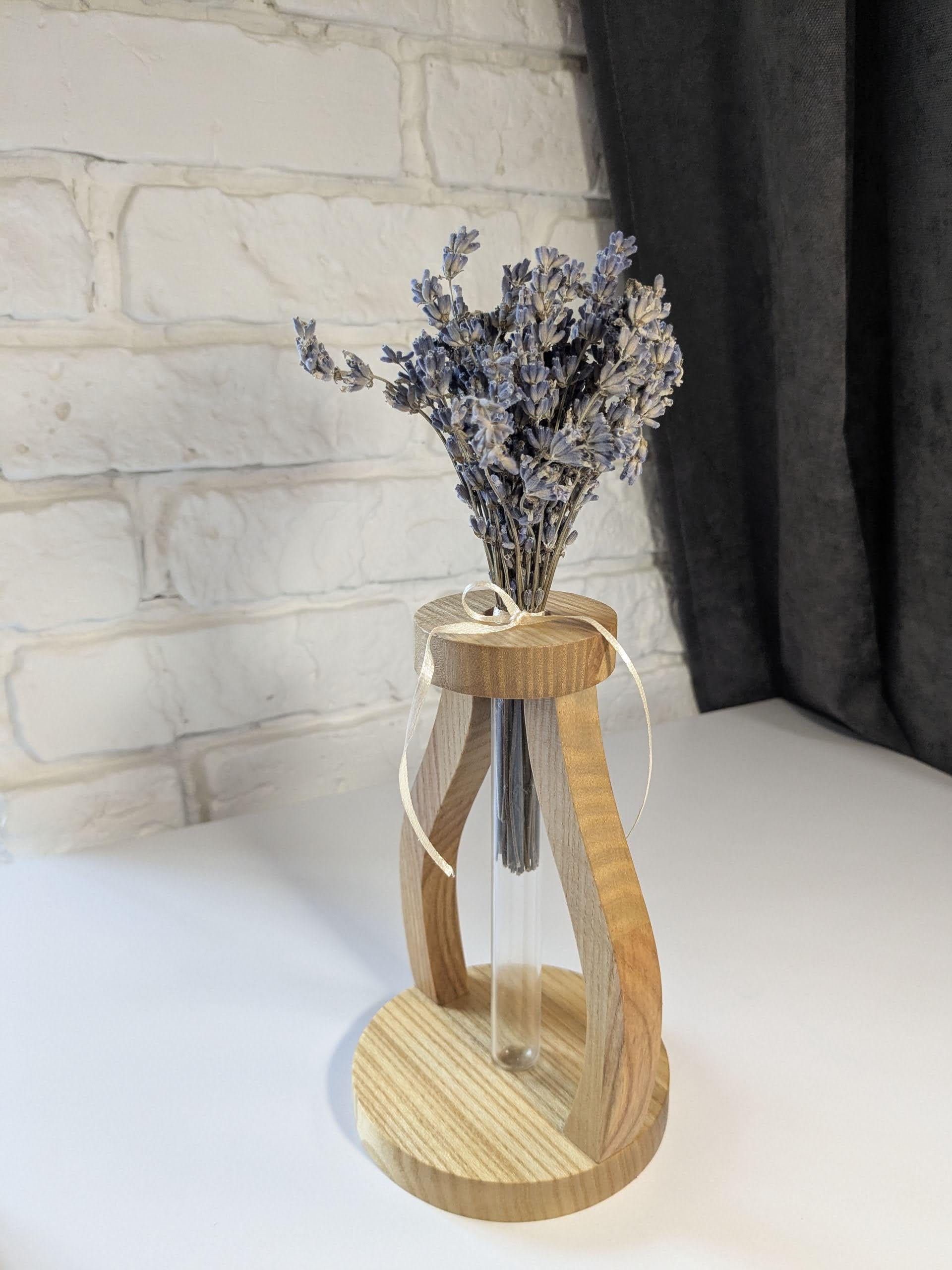 Ваза декоративна дерев'яна з колбою (VS-001)